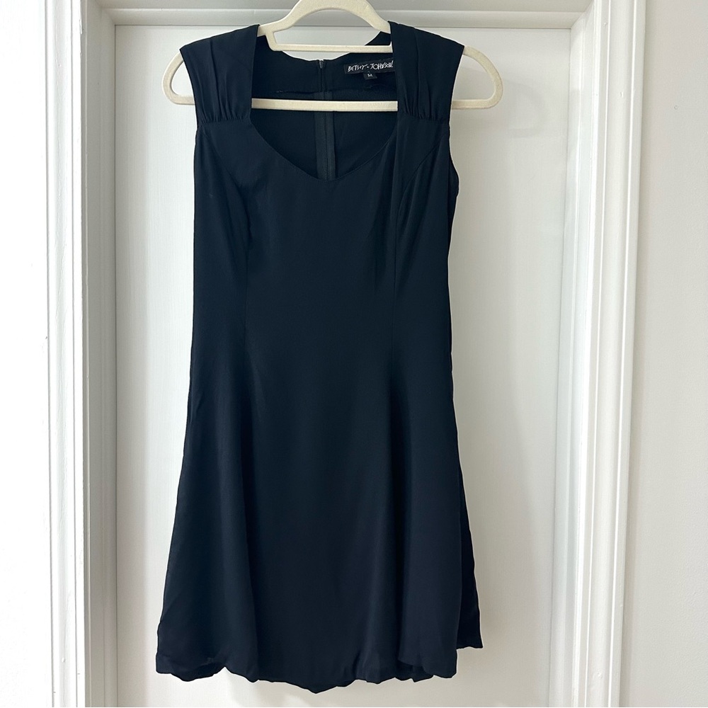 Betsey Johnson Black Sleeveless Mini Dress, Size Medium